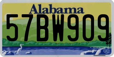 AL license plate 57BW909
