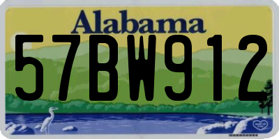 AL license plate 57BW912