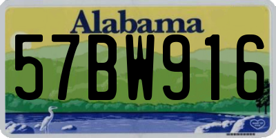 AL license plate 57BW916