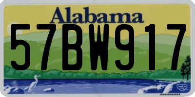 AL license plate 57BW917
