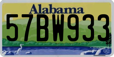 AL license plate 57BW933