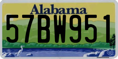 AL license plate 57BW951