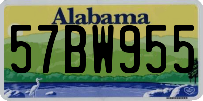 AL license plate 57BW955