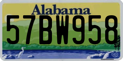 AL license plate 57BW958