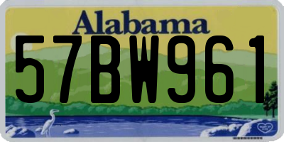 AL license plate 57BW961