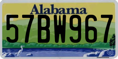 AL license plate 57BW967
