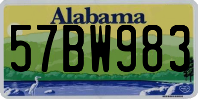 AL license plate 57BW983