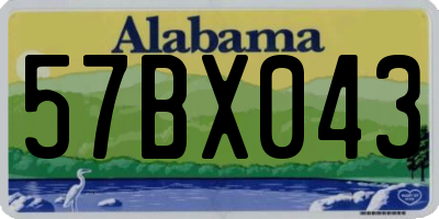 AL license plate 57BX043