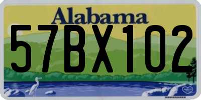 AL license plate 57BX102