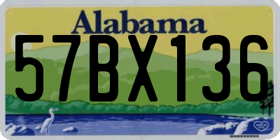AL license plate 57BX136