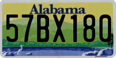 AL license plate 57BX180