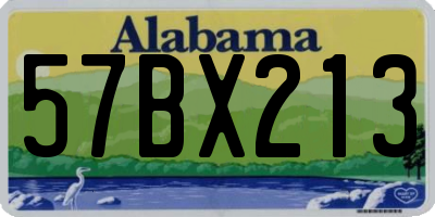 AL license plate 57BX213
