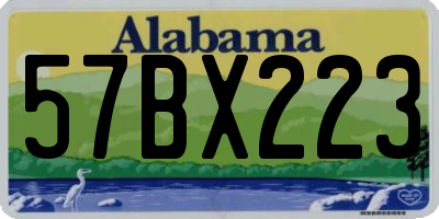 AL license plate 57BX223