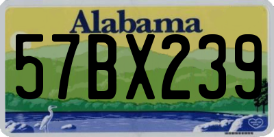 AL license plate 57BX239