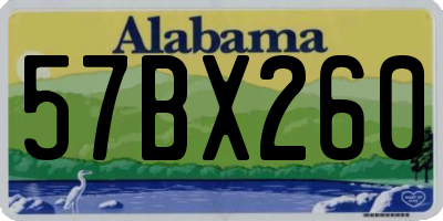 AL license plate 57BX260
