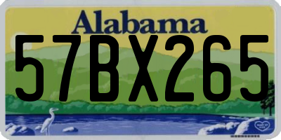 AL license plate 57BX265
