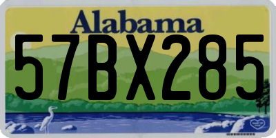 AL license plate 57BX285