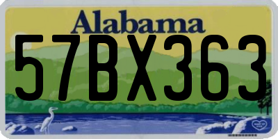 AL license plate 57BX363