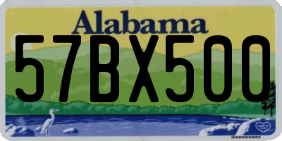 AL license plate 57BX500