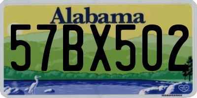 AL license plate 57BX502