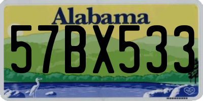 AL license plate 57BX533