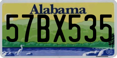 AL license plate 57BX535