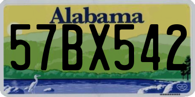 AL license plate 57BX542