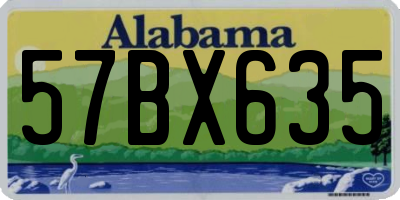 AL license plate 57BX635