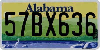AL license plate 57BX636