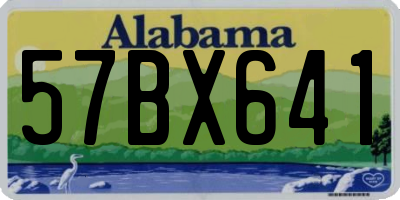 AL license plate 57BX641