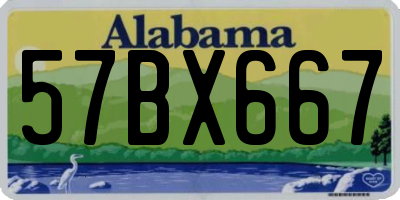 AL license plate 57BX667