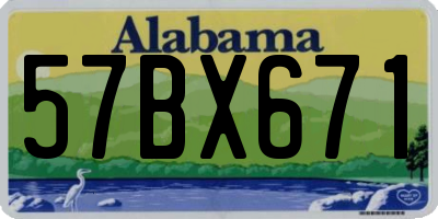 AL license plate 57BX671