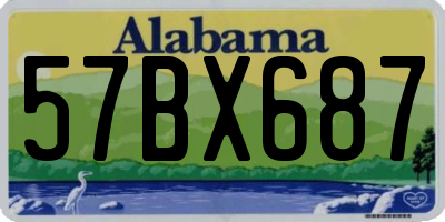 AL license plate 57BX687