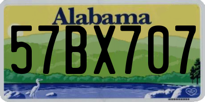 AL license plate 57BX707