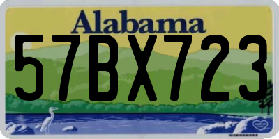 AL license plate 57BX723