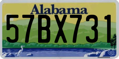AL license plate 57BX731