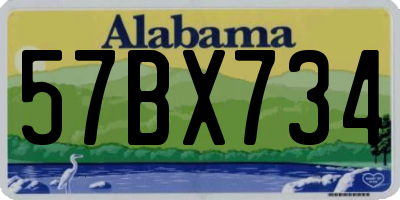 AL license plate 57BX734