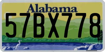 AL license plate 57BX778