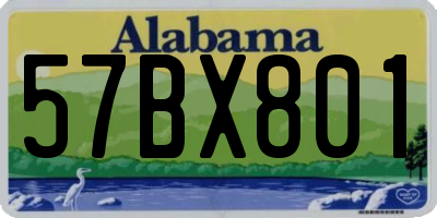AL license plate 57BX801