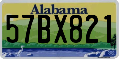 AL license plate 57BX821