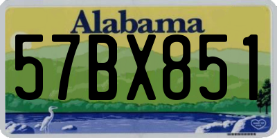 AL license plate 57BX851