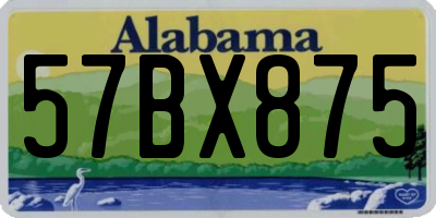 AL license plate 57BX875