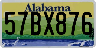 AL license plate 57BX876