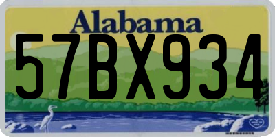 AL license plate 57BX934