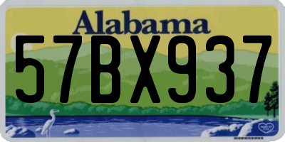 AL license plate 57BX937