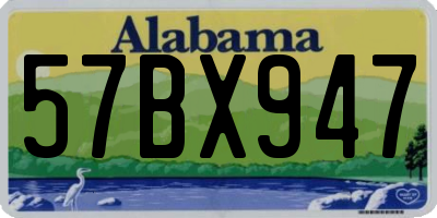 AL license plate 57BX947