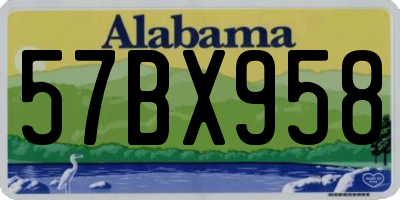 AL license plate 57BX958