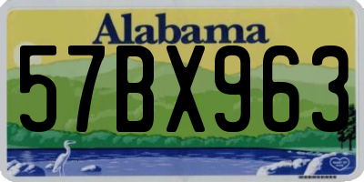 AL license plate 57BX963