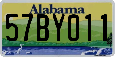 AL license plate 57BY011
