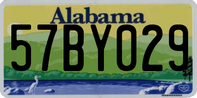 AL license plate 57BY029